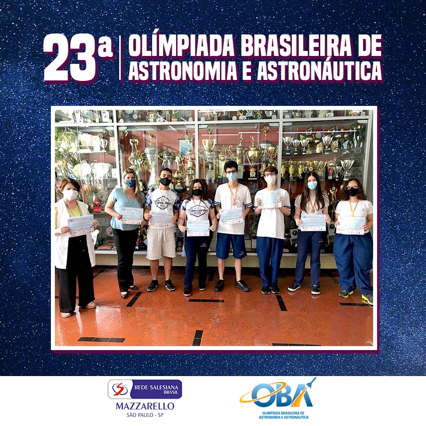 Estudantes do Mazzarello são premiados na 23ª Olímpiada Brasileira de Astronomia e Astronáutica