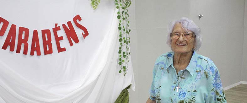 <strong>Comemoração centenária no IMA de Rio do Sul: Irmã Maria Neotti completa 100 anos!</strong>