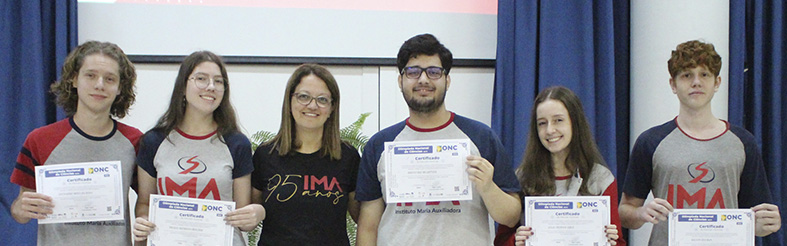 <strong>Alunos do IMA conquistam excelentes resultados na Olimpíada Nacional de Ciências</strong>